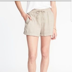 Linen blend shorts